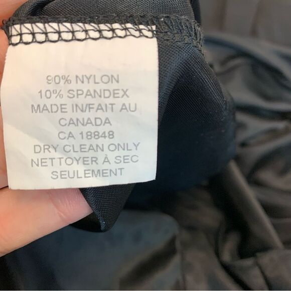 Black V-neck A-line flowy cocktail dress Sz M - Picture 10 of 14